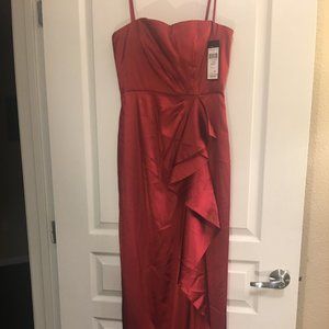 Red evening gown